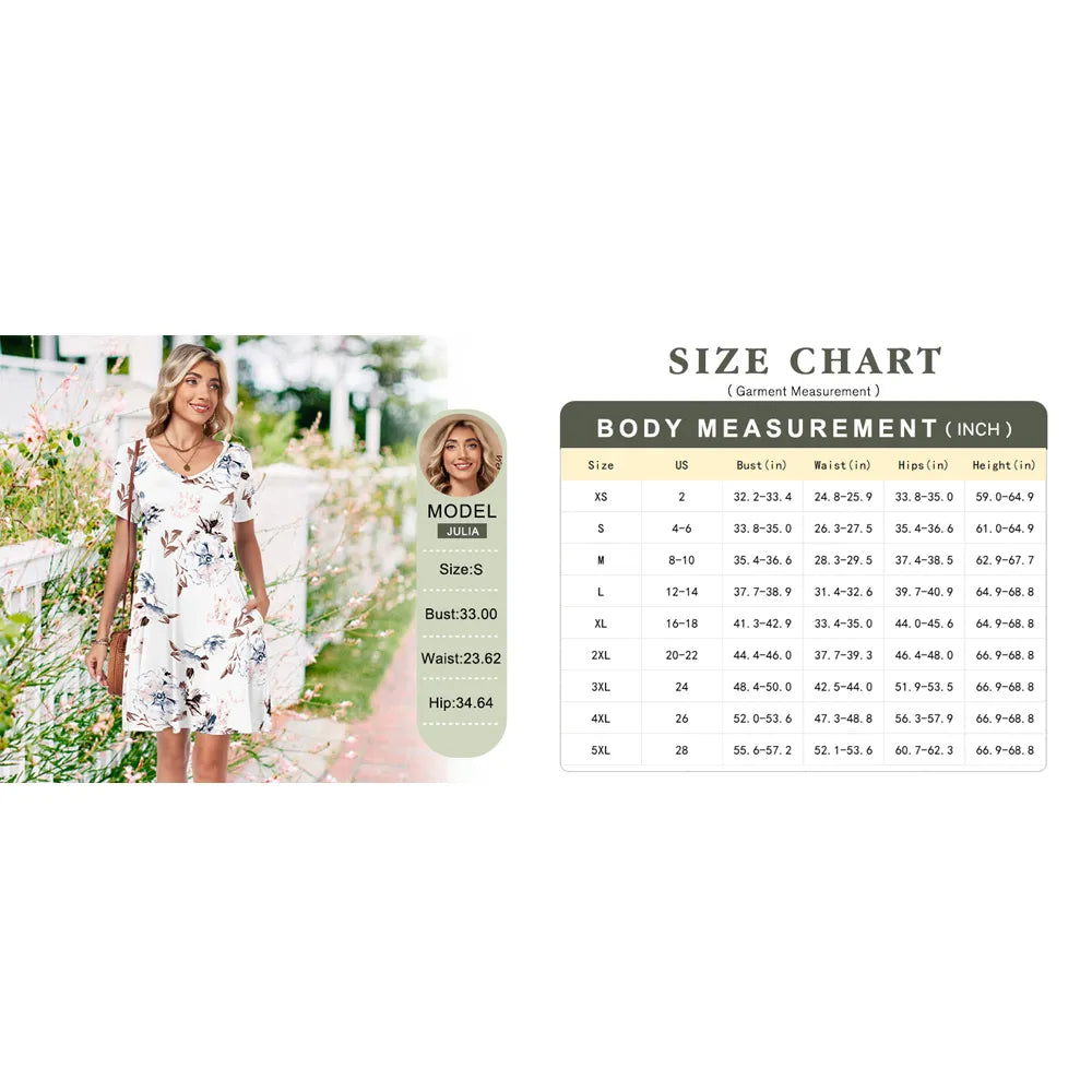 💕Women Square Neck Ditsy Floral Dress💕 Feel Beautiful All Summer in This Floral Sundress☀️