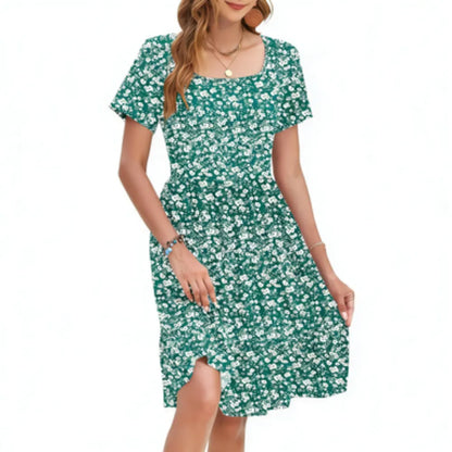 💕Women Square Neck Ditsy Floral Dress💕 Feel Beautiful All Summer in This Floral Sundress☀️
