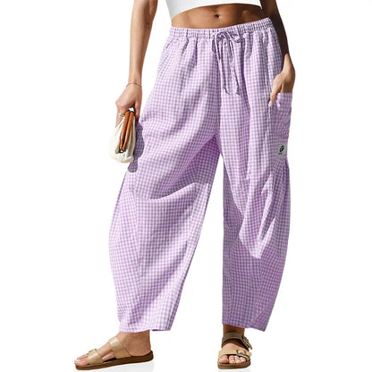 💕Womens Wide Leg Gingham Striped Plaid Pants✨ The Pants You’ll Want To Live In All Summer 🌿