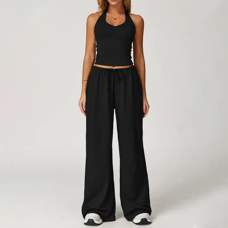 WOMEN'S 2-PIECE LOUNGE SET COMFY·STYLISH·VERSATILE✨ Polyester-Silk Fitted Summervibe Sweatsuit💖