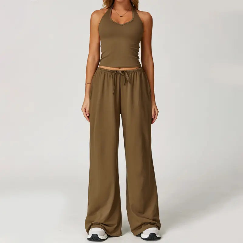 WOMEN'S 2-PIECE LOUNGE SET COMFY·STYLISH·VERSATILE✨ Polyester-Silk Fitted Summervibe Sweatsuit💖