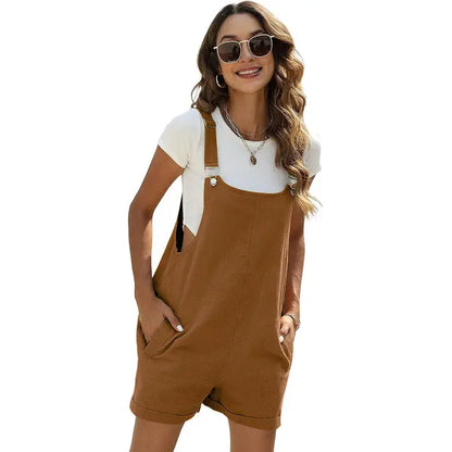 Women's Sleeveless Summer Bib Shortalls - with Pockets,Cute Comfy & Effortlessly Stylish 💕