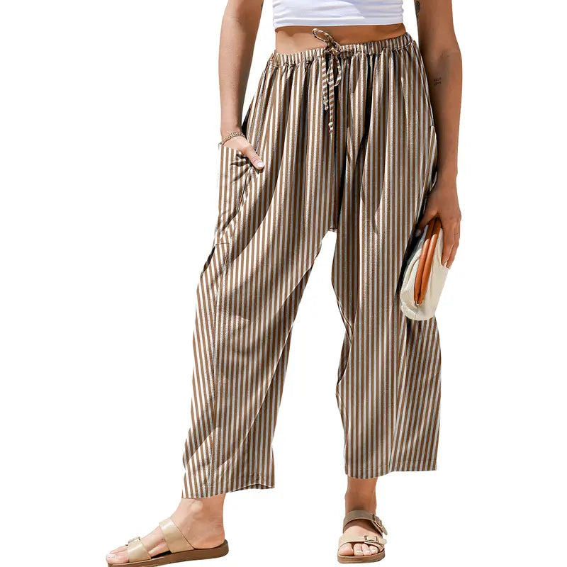 💕Womens Wide Leg Gingham Striped Plaid Pants✨ The Pants You’ll Want To Live In All Summer 🌿