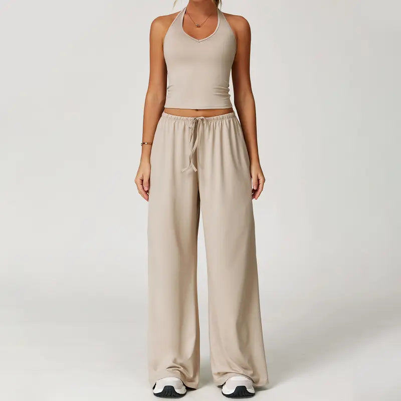 WOMEN'S 2-PIECE LOUNGE SET COMFY·STYLISH·VERSATILE✨ Polyester-Silk Fitted Summervibe Sweatsuit💖