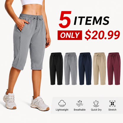 Women's Lightweight Hiking Shorts with Secure Zipper Pockets for Outdoor Adventures⭐