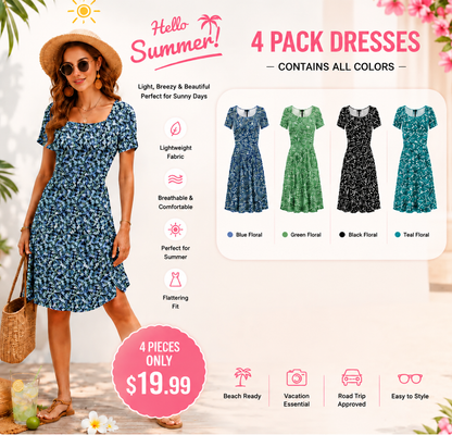 2026 Summer Floral Sundress for Women 👗 Best-Selling Style 💕 Bloom Beautifully All Season Long ☀️