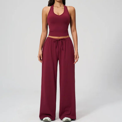 WOMEN'S 2-PIECE LOUNGE SET COMFY·STYLISH·VERSATILE✨ Polyester-Silk Fitted Summervibe Sweatsuit💖