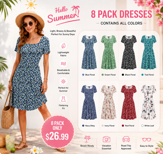 2026 Summer Floral Sundress for Women 👗 Best-Selling Style 💕 Bloom Beautifully All Season Long ☀️