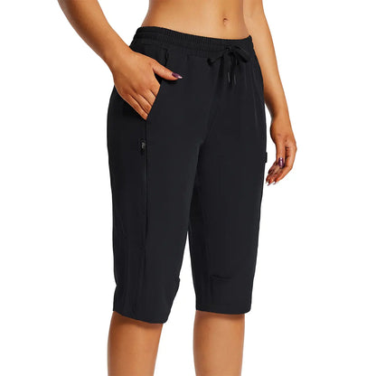 Women's Lightweight Hiking Shorts with Secure Zipper Pockets for Outdoor Adventures⭐