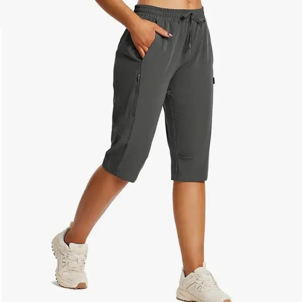 Women's Lightweight Hiking Shorts with Secure Zipper Pockets for Outdoor Adventures⭐