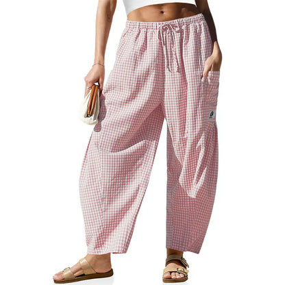 💕Womens Wide Leg Gingham Striped Plaid Pants✨ The Pants You’ll Want To Live In All Summer 🌿
